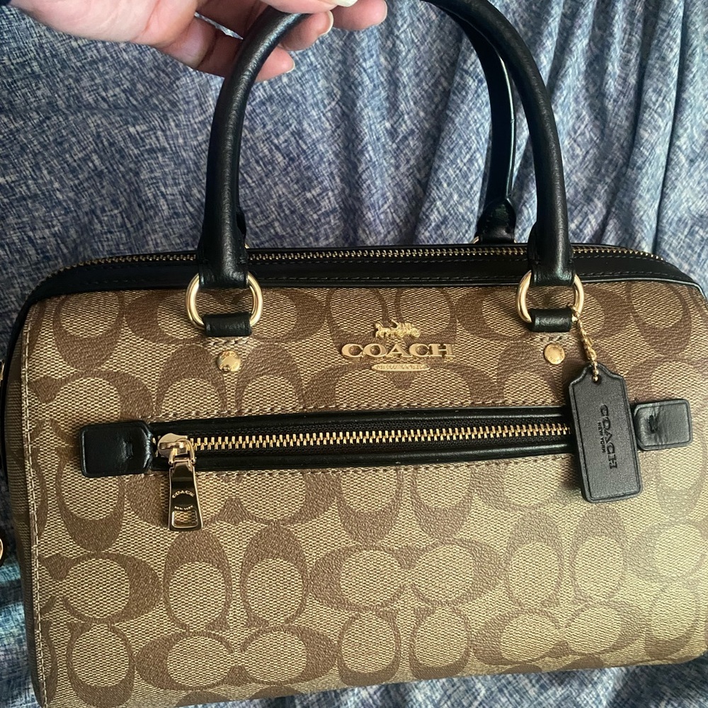 Coach Rowan satchel handbag W/crossbody strap